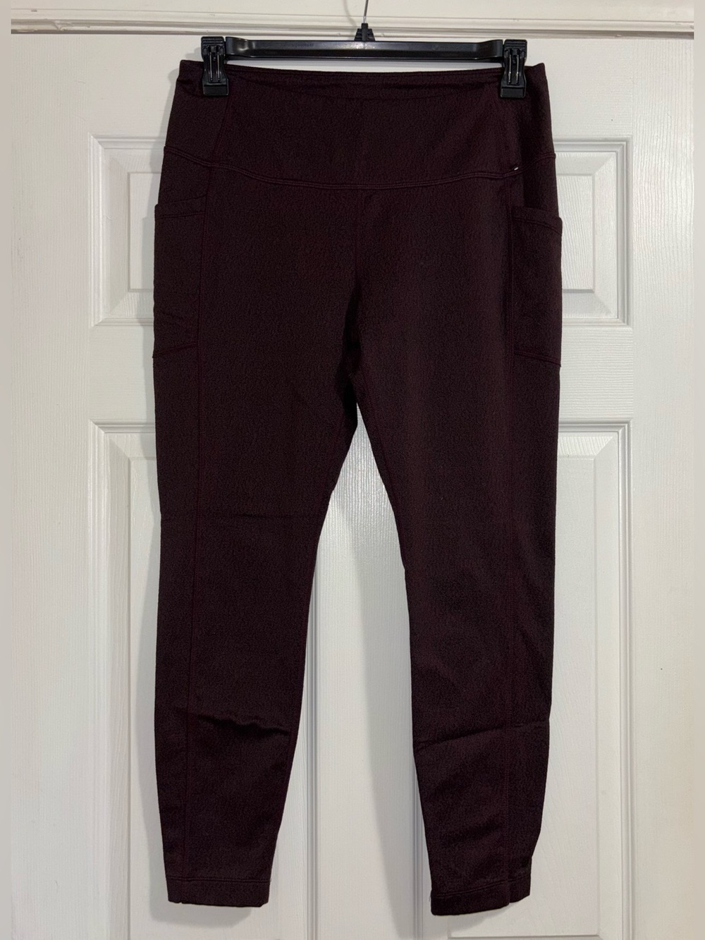 Mondetta High Waisted Full Length Leggings Size Large Burgundy